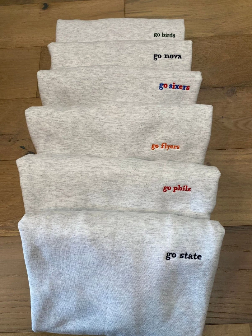 Lovebirds Originals Clothing Go Sixers Crewneck Sweatshirt 6 Lovebirds Originals Clothing Go Sixers Crewneck Sweatshirt