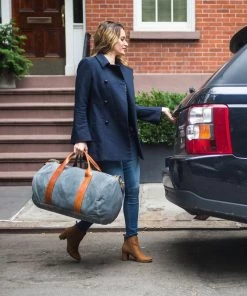 Boarding Pass Voyager Waxed Weekender Bag - Charcoal Grey