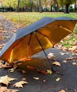 Suck UK Accessories Black & Gold Umbrella