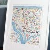 A.B. Newton Area Map Art Print - DC