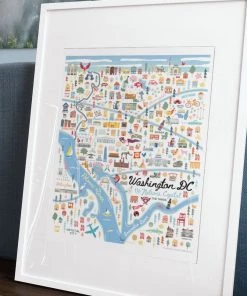 A.B. Newton Area Map Art Print - DC