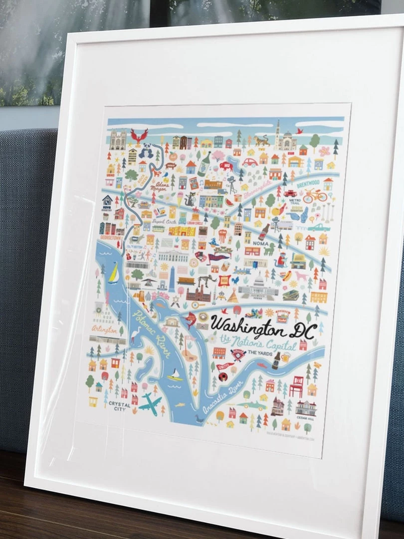 A.B. Newton Area Map Art Print - DC 3 A.B. Newton Area Map Art Print - DC