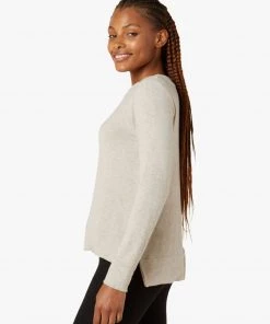 Beyond Yoga Side Slit LS Pullover - Oat 8 Beyond Yoga Side Slit LS Pullover - Oat