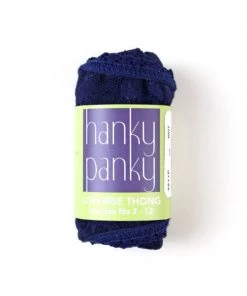 Hanky Panky Clothing Low Rise Thong - Navy