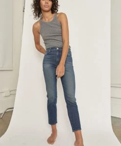 AMO Long Rib Tank - Heather Grey Clothing