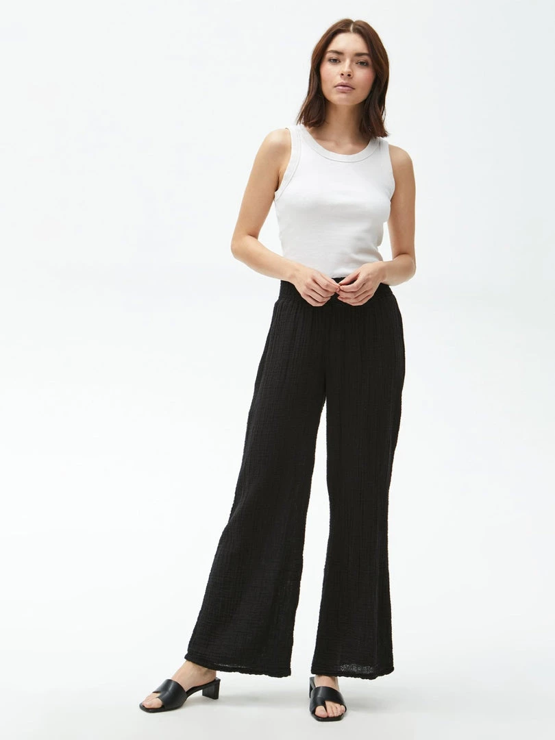 Michael Stars Clothing Gauze Wide Leg Pant 4 Michael Stars Clothing Gauze Wide Leg Pant