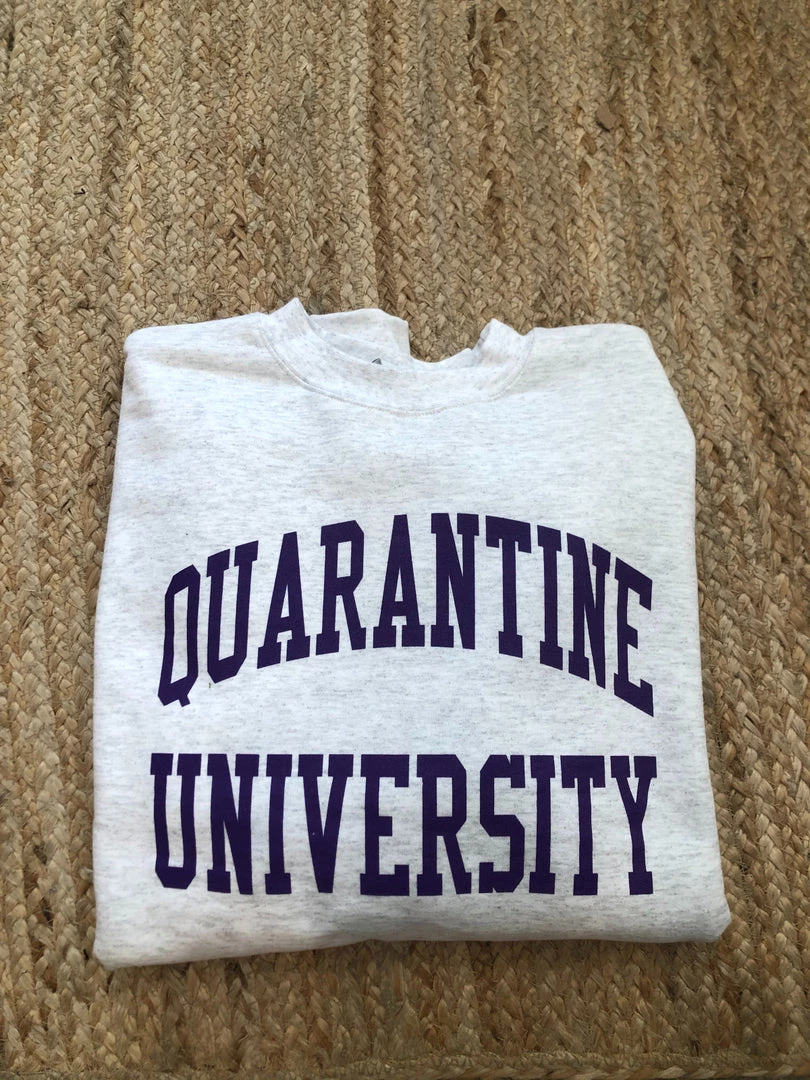 Lovebirds Originals Quarantine University Crewneck - Purple 3 Lovebirds Originals Quarantine University Crewneck - Purple