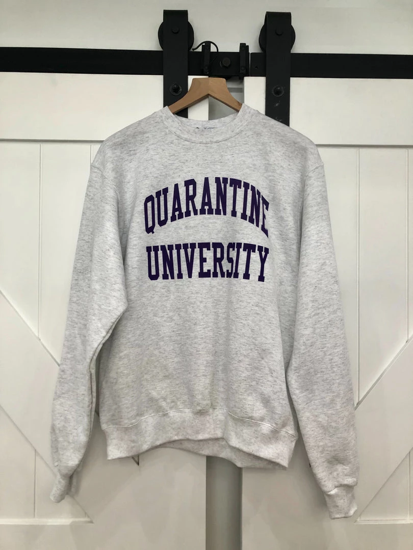 Lovebirds Originals Quarantine University Crewneck - Purple 4 Lovebirds Originals Quarantine University Crewneck - Purple