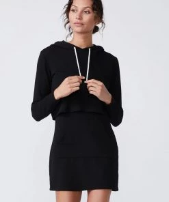 Monrow Clothing Double Layer Hoodie Dress