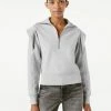 Frame Sporty Zip Sweatshirt Gris Heather 2 Frame Sporty Zip Sweatshirt Gris Heather