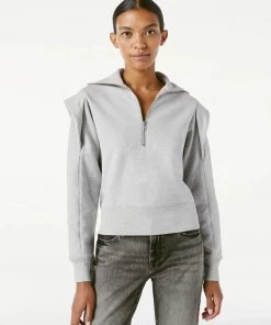 Frame Sporty Zip Sweatshirt Gris Heather