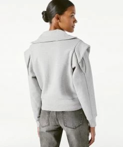 Frame Sporty Zip Sweatshirt Gris Heather