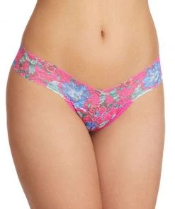 Hanky Panky Clothing Low Rise Thong - Electric Garden