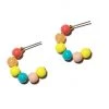 Lele Sadoughi Beaded Huggie Hoop Earrings - Primary Sunset 2 Lele Sadoughi Beaded Huggie Hoop Earrings - Primary Sunset