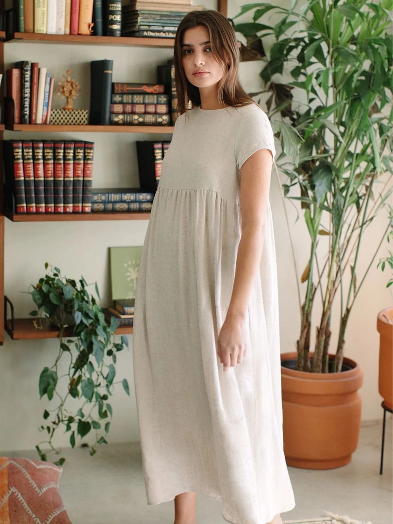 Rachel Pally Linen Esme Dress - Natural 3 Rachel Pally Linen Esme Dress - Natural