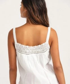 LoveShackFancy Clothing Aston Cami - White 9 LoveShackFancy Clothing Aston Cami - White