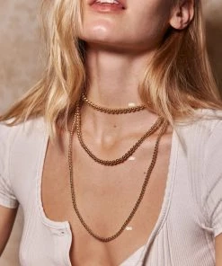 Alexa Leigh 4 MM Gold Ball Necklace - 15" Accessories