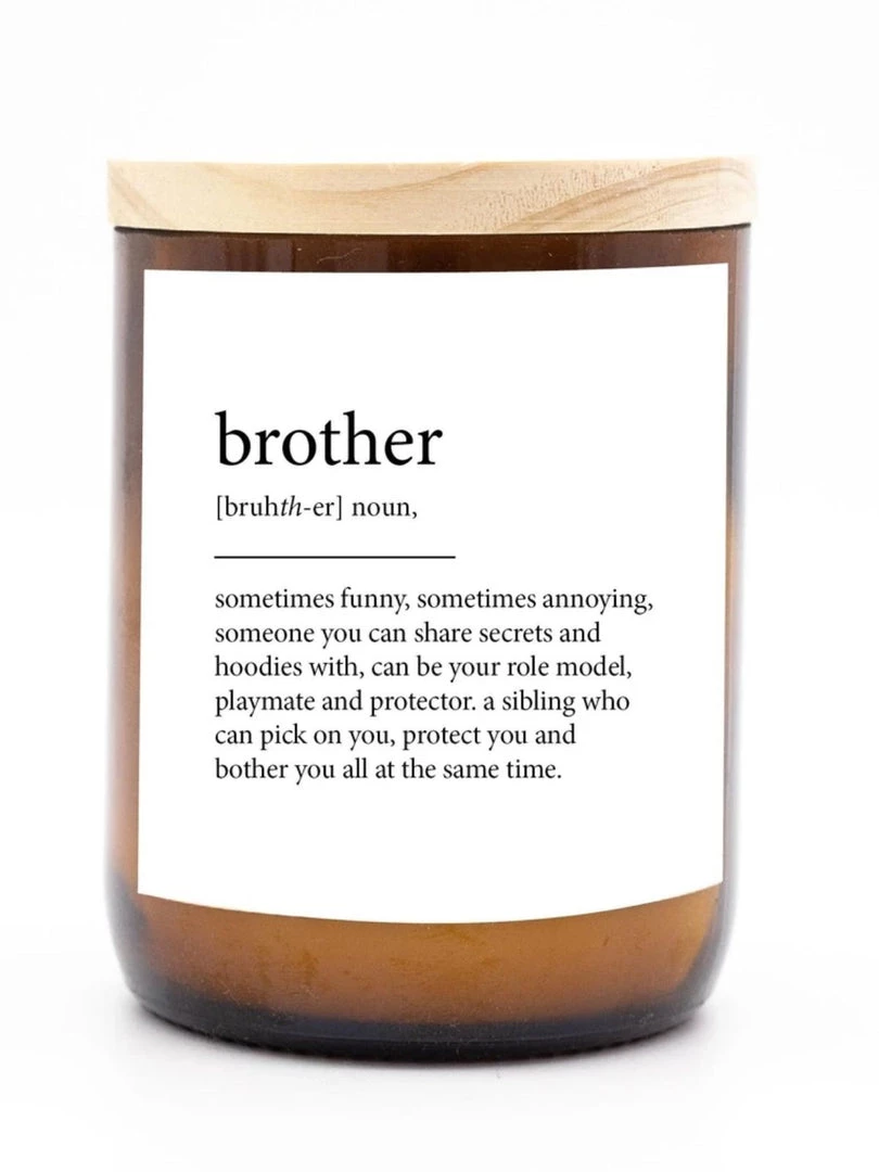The Commonfolk Home & Gift Brother Dictionary Candle - India 3 The Commonfolk Home & Gift Brother Dictionary Candle - India