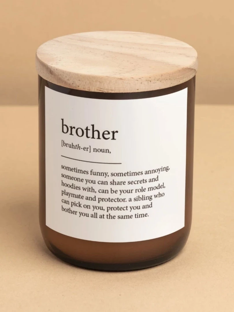 The Commonfolk Home & Gift Brother Dictionary Candle - India 4 The Commonfolk Home & Gift Brother Dictionary Candle - India