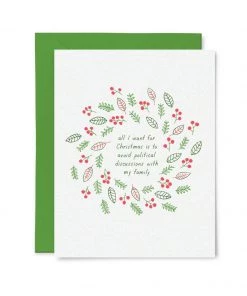 Little Goat Cards No Political Talk Christmas Card