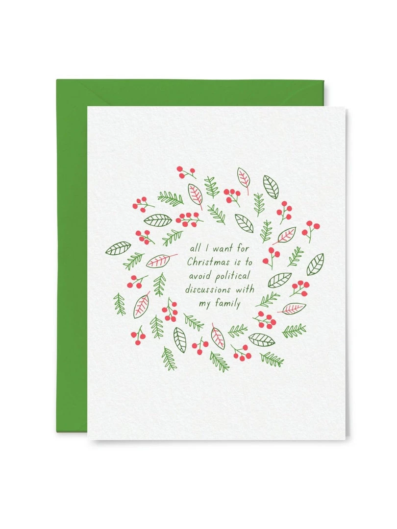 Little Goat Cards No Political Talk Christmas Card 3 Little Goat Cards No Political Talk Christmas Card