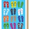 Apartment 2 Cards Flip Flops Black Card