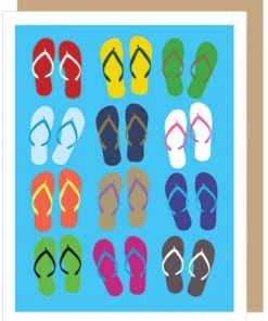 Apartment 2 Cards Flip Flops Black Card