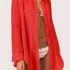 Solid & Striped The Oxford Tunic - Candy Red 1 Solid & Striped The Oxford Tunic - Candy Red