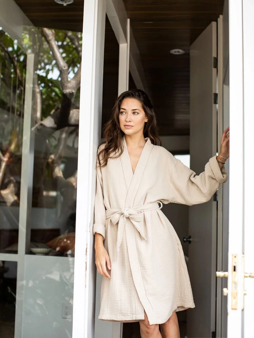 Home No. 23 Alaia Robe - Sand 3 Home No. 23 Alaia Robe - Sand