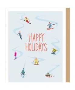 Apartment 2 Cards Home & Gift Happy Holidays Skiers Card