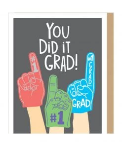 Apartment 2 Cards Foam Finger You Did It Grad Card Home & Gift