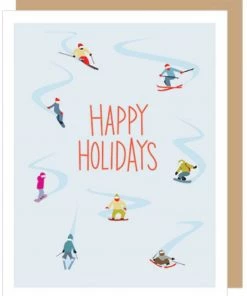 Apartment 2 Cards Home & Gift Happy Holiday Skiers Card Box Of Ten