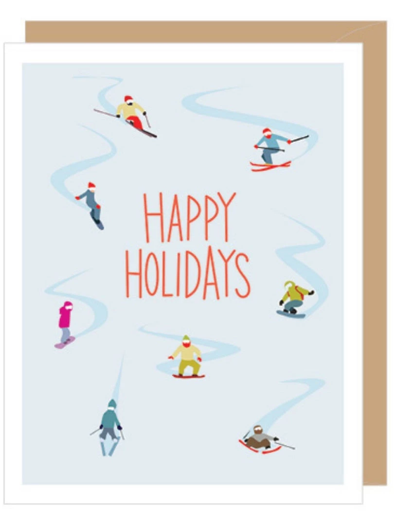 Apartment 2 Cards Home & Gift Happy Holiday Skiers Card Box Of Ten 3 Apartment 2 Cards Home & Gift Happy Holiday Skiers Card Box Of Ten
