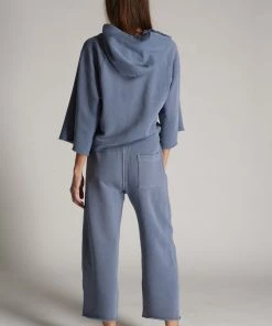 AMO Coco Wide Leg Sweatpant - Faded Teal Clothing 10 AMO Coco Wide Leg Sweatpant - Faded Teal Clothing