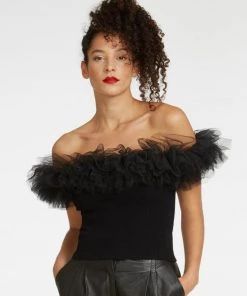 Autumn Cashmere Off The Shoulder Tulle Top Clothing