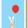 Apartment 2 Cards Balloon Bunny Birthday Card Home & Gift