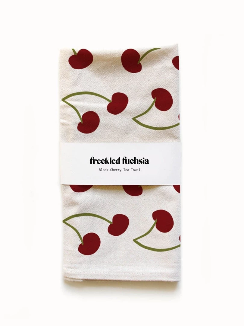 Freckled Fuschia Black Cherry Tea Towel Home & Gift 3 Freckled Fuschia Black Cherry Tea Towel Home & Gift