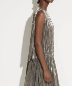 Vince Iridescent Pleated Shell