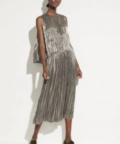 Vince Iridescent Pleated Shell