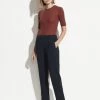 Vince Side Strap Pull On Pant - Navy Clothing