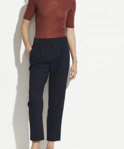 Vince Side Strap Pull On Pant - Navy Clothing