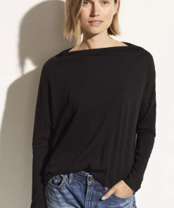 Vince Clothing Pima Cotton Mock Neck