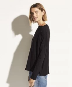 Vince Clothing Pima Cotton Mock Neck