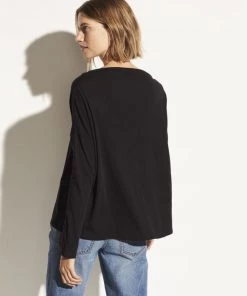 Vince Clothing Pima Cotton Mock Neck