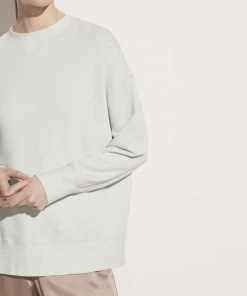 Vince Clothing French Terry Drop Shoulder Pullover