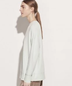 Vince Clothing French Terry Drop Shoulder Pullover