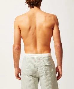 Solid & Striped The Boardshort - Green/White Seersucker 10 Solid & Striped The Boardshort - Green/White Seersucker