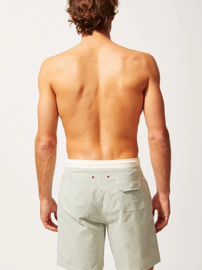 Solid & Striped The Boardshort - Green/White Seersucker 6 Solid & Striped The Boardshort - Green/White Seersucker