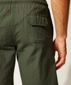 Solid & Striped The California - Olive Seersucker 10 Solid & Striped The California - Olive Seersucker