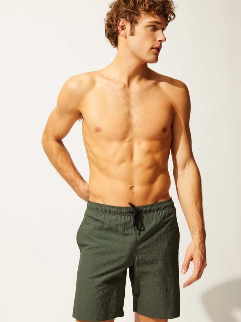 Solid & Striped The California - Olive Seersucker 4 Solid & Striped The California - Olive Seersucker